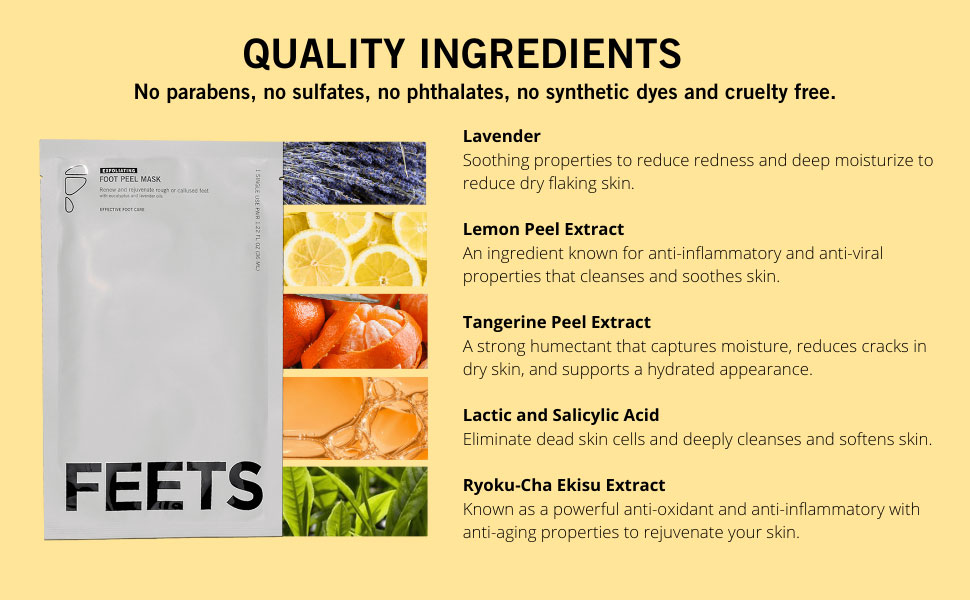 foot peeling mask ingredients