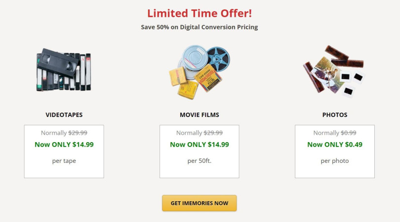 imemories transfer prices