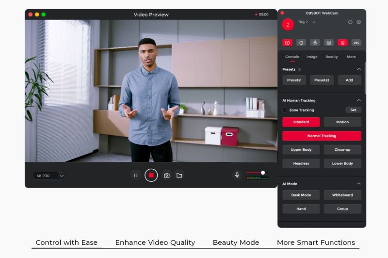 obsbot webcam app
