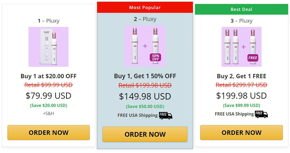 pluxy order packages
