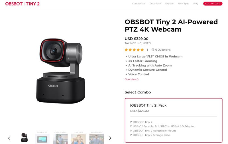 price of obsbot tiny 2