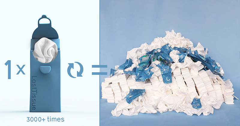 Reusable set of tissues
