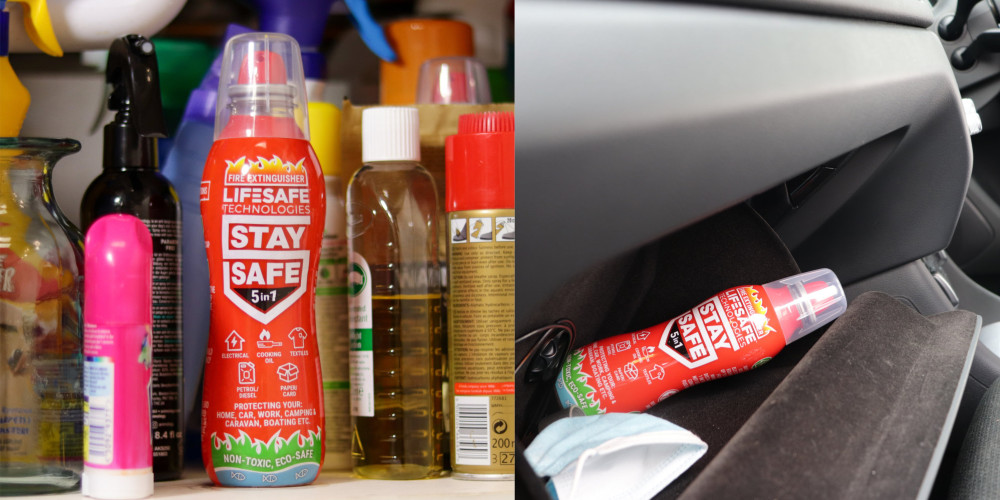 staysafe fire extinguisher portability and storage