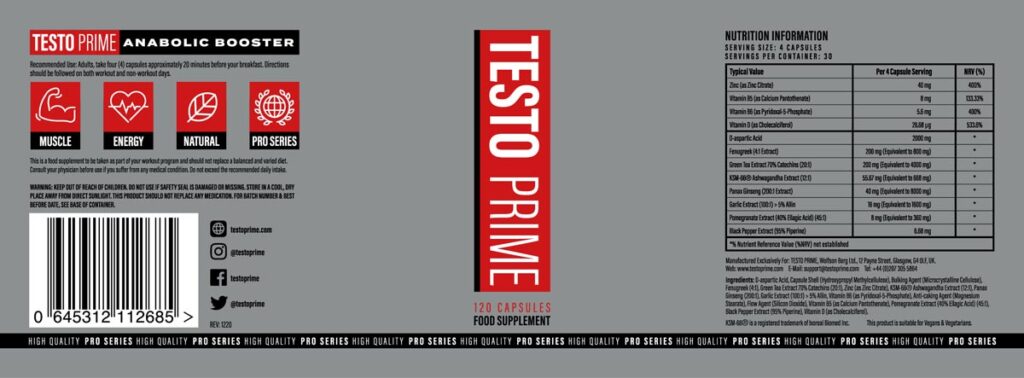 Testoprime label