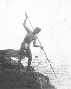 Using-a-spear-to-catch-fish