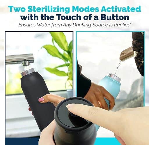 UVBrite Self Cleaning Water Bottle