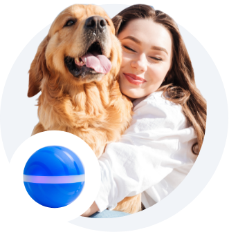 owner and dog happy