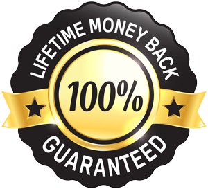 lifetime money back guarantee badge